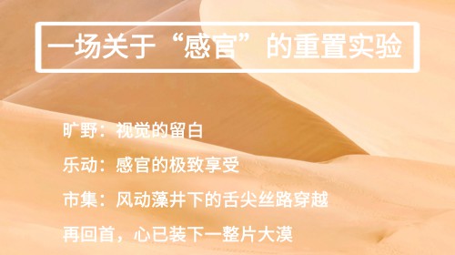 在西北，我们进行了一场关于“感官”的重置实验